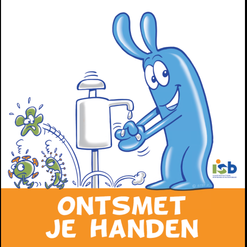 Staander "Ontsmet je handen"