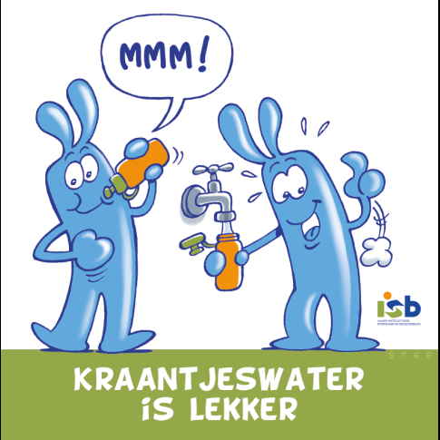 Bordje "Kraantjeswater is lekker"