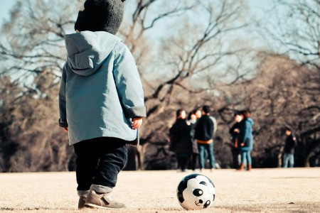 Child playing outside